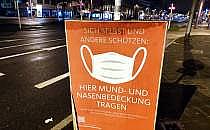 Hinweis auf Mund-Nasen-Schutz (Archiv), über dts Nachrichtenagentur