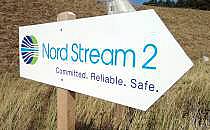 Hinweisschild Nord Stream 2 (Archiv), über dts Nachrichtenagentur