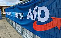 Logo vor AfD-Parteitag (Archiv), über dts Nachrichtenagentur