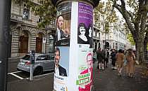 Wahlplakate für Schweizer Parlamentswahlen 2023 am 21.10.2023, über dts Nachrichtenagentur