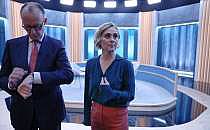 Friedrich Merz und Caren Miosga am 21.01.2024, &uuml;ber dts Nachrichtenagentur