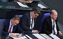 Christian Lindner, Robert Habeck, Olaf Scholz (Archiv), &uuml;ber dts Nachrichtenagentur