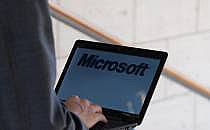 Microsoft-Logo auf einem Computer (Archiv), &uuml;ber dts Nachrichtenagentur