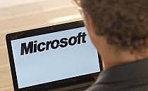 Microsoft-Logo auf einem Computer (Archiv), über dts Nachrichtenagentur