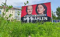 SPD-Wahlplakat zur Europawahl am 29.04.2024, über dts Nachrichtenagentur