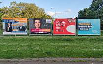 Wahlplakate zur Europawahl und Kommunalwahl in Sachsen-Anhalt am 02.05.2024, &uuml;ber dts Nachrichtenagentur