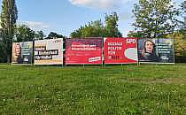Wahlplakate zur Europawahl und Kommunalwahl in Sachsen-Anhalt am 02.05.2024, über dts Nachrichtenagentur