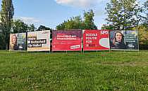 Wahlplakate zur Europawahl und Kommunalwahl in Sachsen-Anhalt am 02.05.2024, &uuml;ber dts Nachrichtenagentur