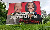 Beschmiertes SPD-Wahlplakat zur Europawahl (Archiv), &uuml;ber dts Nachrichtenagentur