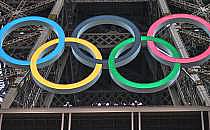 Eiffelturm mit Olympischen Ringen (Archiv), über dts Nachrichtenagentur