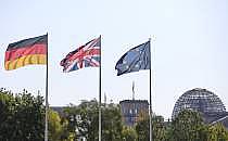 Fahnen von Deutschland, Gro&szlig;britannien, EU (Archiv), &uuml;ber dts Nachrichtenagentur