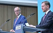 Friedrich Merz und Michael Kretschmer (Archiv), über dts Nachrichtenagentur