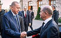 Recep Tayyip Erdogan und Olaf Scholz am 19.10.2024, Bergmann, Guido/BPA,  Text: über dts Nachrichtenagentur