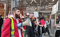 Mitarbeiterprotest bei der New York Times am 04.11.2024, über dts Nachrichtenagentur