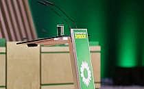 Rednerpult bei Gr&uuml;nen-Parteitag (Archiv), &uuml;ber dts Nachrichtenagentur