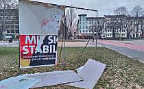 Zerst&ouml;rtes SPD-Wahlplakat (Archiv), &uuml;ber dts Nachrichtenagentur