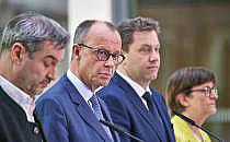 Markus S&ouml;der, Friedrich Merz, Lars Klingbeil, Saskia Esken am 08.03.2025, &uuml;ber dts Nachrichtenagentur