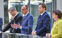 Markus Söder, Friedrich Merz, Lars Klingbeil, Saskia Esken (Archiv), über dts Nachrichtenagentur