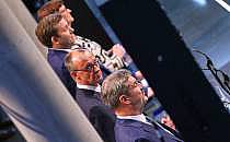 Esken, Klingbeil, Merz, S&ouml;der am 09.04.2025, &uuml;ber dts Nachrichtenagentur