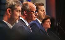 Söder, Merz, Klingbeil, Esken am 09.04.2025, über dts Nachrichtenagentur