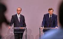 Friedrich Merz und Lars Klingbeil am 09.04.2025, über dts Nachrichtenagentur