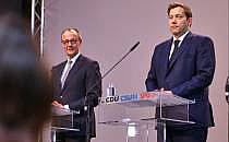 Friedrich Merz, Lars Klingbeil am 09.04.2025, über dts Nachrichtenagentur