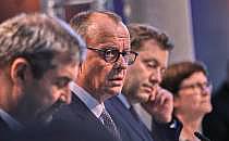 Söder, Merz, Klingbeil, Esken am 09.04.2025, über dts Nachrichtenagentur