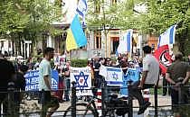 Pro-israelischer Gegenprotest zu Pro-Pal&auml;stina-Demo (Archiv), &uuml;ber dts Nachrichtenagentur