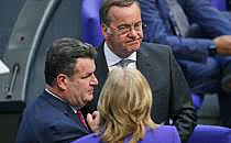 Hubertus Heil, Boris Pistorius, B&auml;rbel Bas am 06.05.2025, &uuml;ber dts Nachrichtenagentur