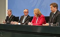 Söder, Merz, Bas und Klingbeil am 03.09.2025, über dts Nachrichtenagentur