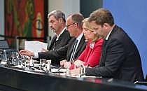 S&ouml;der, Merz, Bas und Klingbeil am 03.09.2025, &uuml;ber dts Nachrichtenagentur