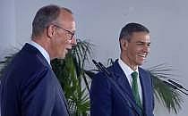 Friedrich Merz und Pedro S&aacute;nchez am 18.09.2025, &uuml;ber dts Nachrichtenagentur