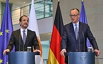 Nikos Christodoulides und Friedrich Merz am 14.11.2025, über dts Nachrichtenagentur