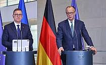 Kristen Michal und Friedrich Merz am 27.11.2025, &uuml;ber dts Nachrichtenagentur
