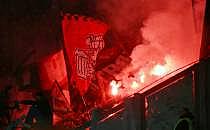 Fans mit Pyrotechnik am 29.11.2025, &uuml;ber dts Nachrichtenagentur